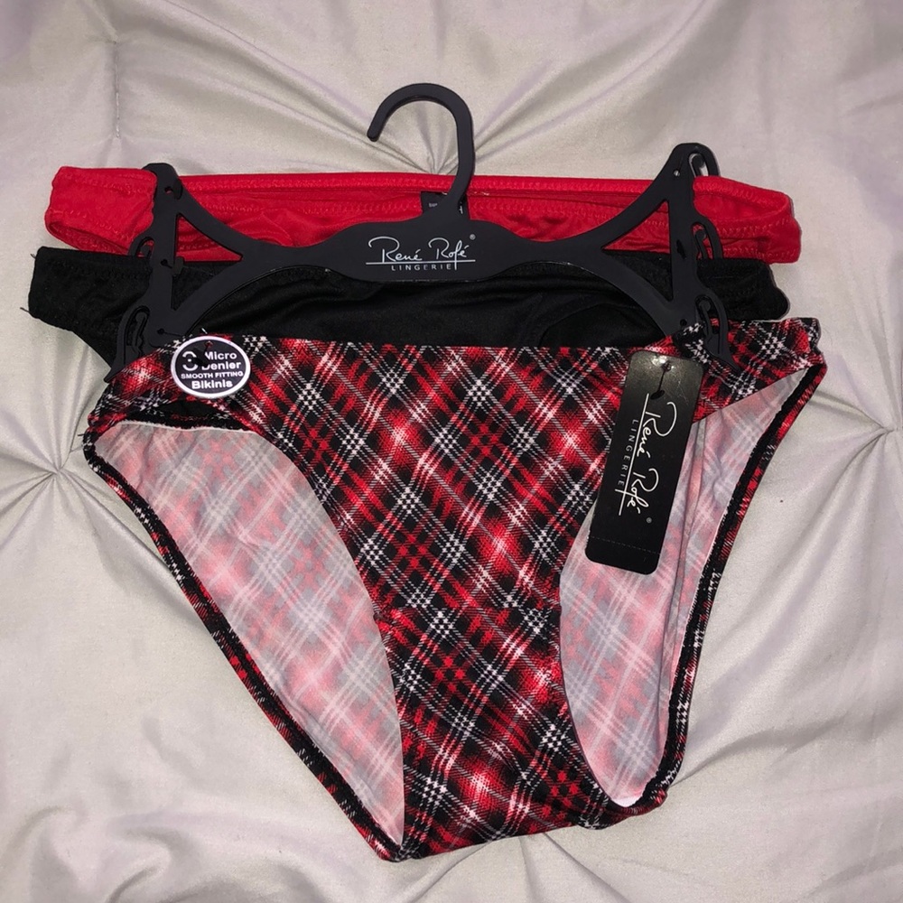 NWT 3 pairs of small Rene Rofe panties ❤️🖤